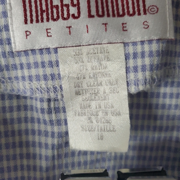 Vintage Maggy London Petites Top Size 10  Made In USA - Picture 3 of 4